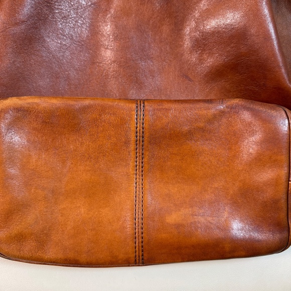 Madewell Lafayette Drawstring Tote Bucket Bag Leather Brown Bag - Picture 4 of 11